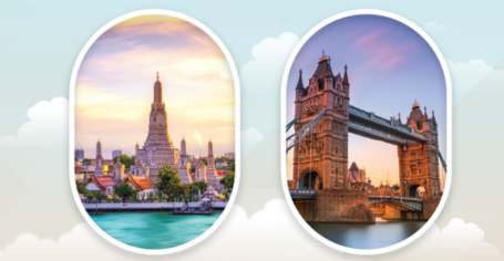 Adventure Calls! Bangkok and London awaits you.